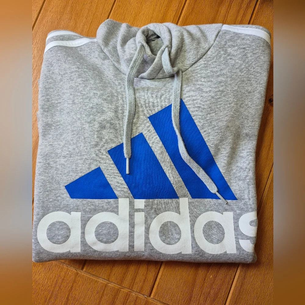 Adidas Essentials Fleece 3-stripes Logo Hoodie - Mens Size Large‎